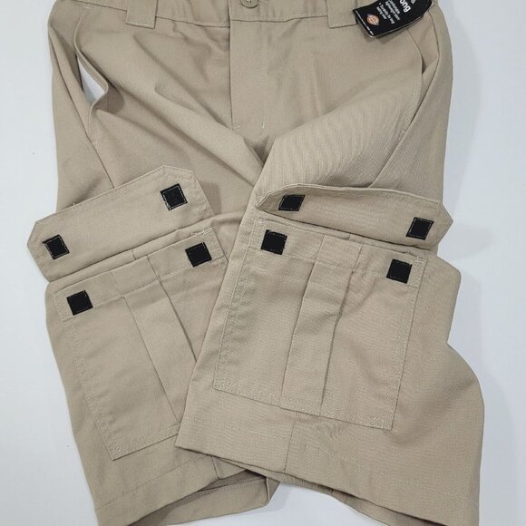 Dickies Flex Cargo Shorts Mens 30 Relaxed Fit Beige Khaki Pockets Twill Workwear - Picture 5 of 16